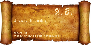 Uracs Bianka névjegykártya